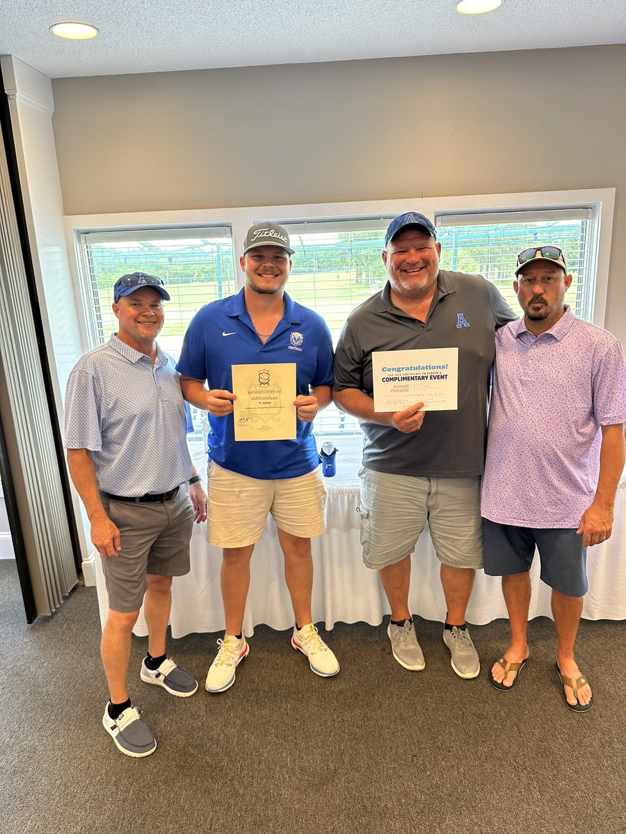 First time AHS fielded a team in the SCFCA golf tourney.  And I think we must have had Scottie, Xander, Bryson and Rory out there today!!  We took the championship!!!!
<a href="/AHS_Leads/">Airport High School Eagles</a> <a href="/AirportAthDept/">Airport Eagle Athletics</a> <a href="/EagleClubAHS/">AHS Eagle Club</a> <a href="/CoachFidler/">Shane Fidler</a> <a href="/MattSchilit/">Matt Schilit</a> <a href="/LexingtonTwo/">Lexington District Two</a>