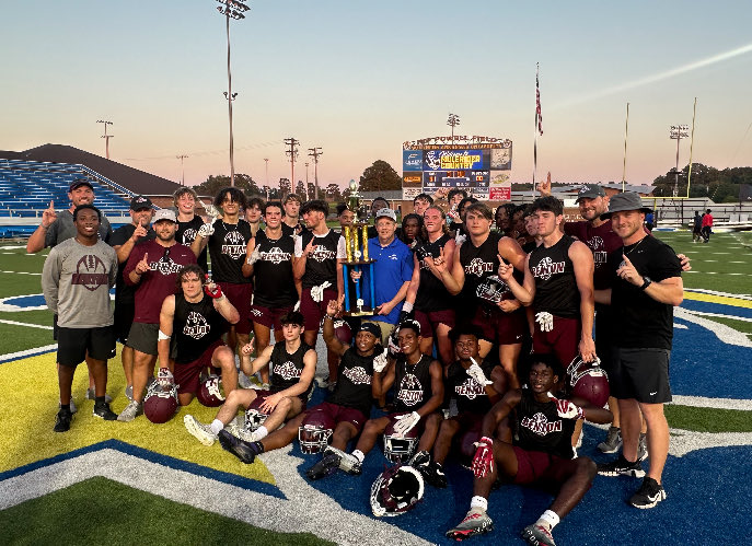 SAU Mulerider Shoot Out 7on7 Champs! We went 7-0 on the day against some good teams from Arkansas &amp; Louisiana, ⁦<a href="/CoachBradSmiley/">Brad Smiley</a>⁩ and his staff did a great job today running the tournament! #Benton💪🏼 #STP ⁦<a href="/BentonTDClub/">Benton Touchdown Club</a>⁩ ⁦<a href="/SAUFootball/">Mulerider Football</a>⁩