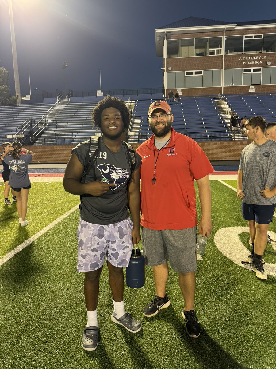 Had a great time competing at <a href="/CatawbaFootball/">Catawba Football</a> camp today going 6-0 in 1 on 1’s. I want to give a thanks to <a href="/Coach_BCollins/">Brian Collins</a> for the great coaching and taking the time to talk to me after camp. <a href="/Clover_Football/">Clover Football</a> <a href="/coachwoolbright/">Perry Woolbright</a> <a href="/w_williams32/">Wayne Williams</a>