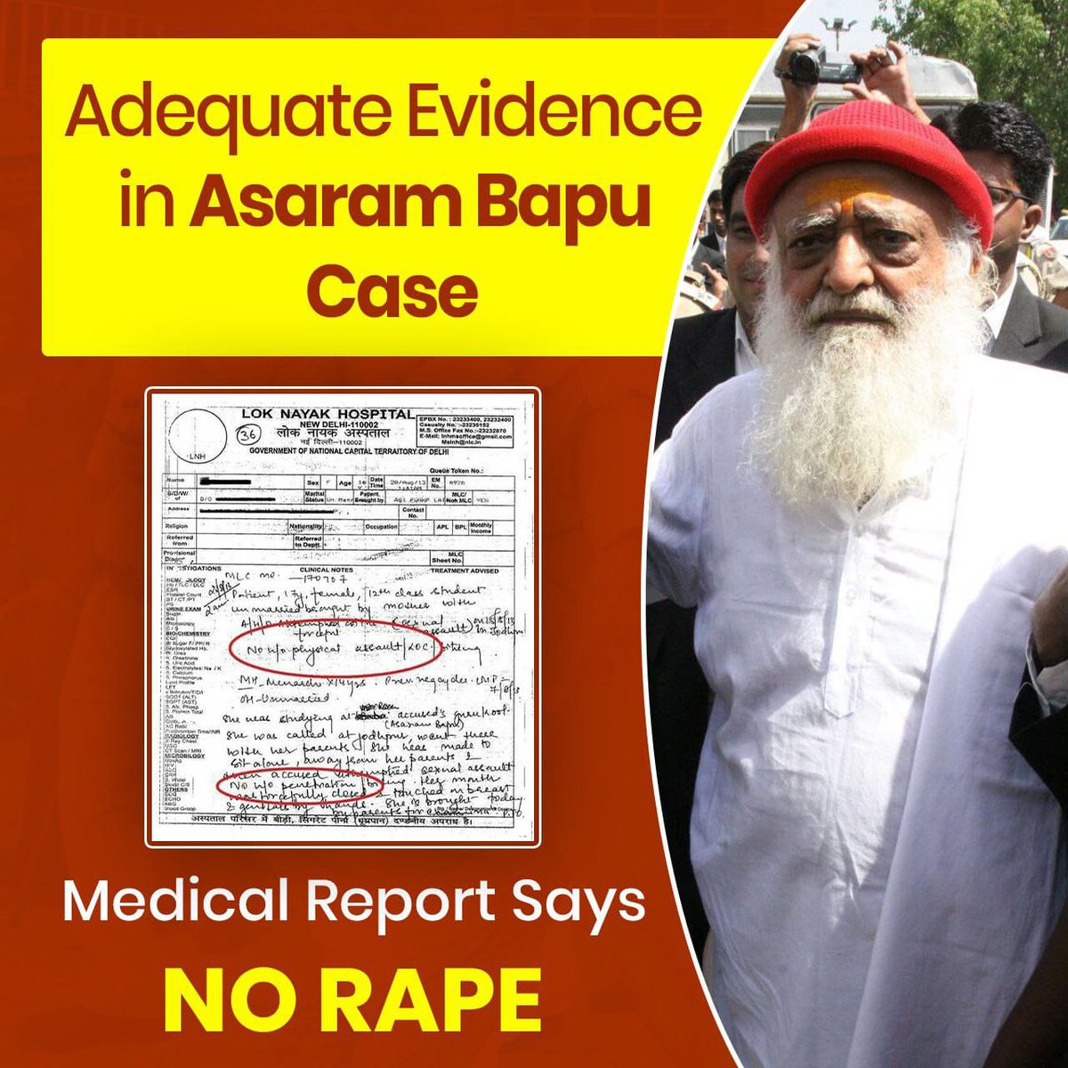 #BapujiIsInnocent
फिर भी क्यों उन्हें वंचित रखा जा रहा है उनके
Human Rights से ? केस तो उनका baseless है , जनता की मांग निर्दोष संत को जल्दी
न्याय मिले ❗