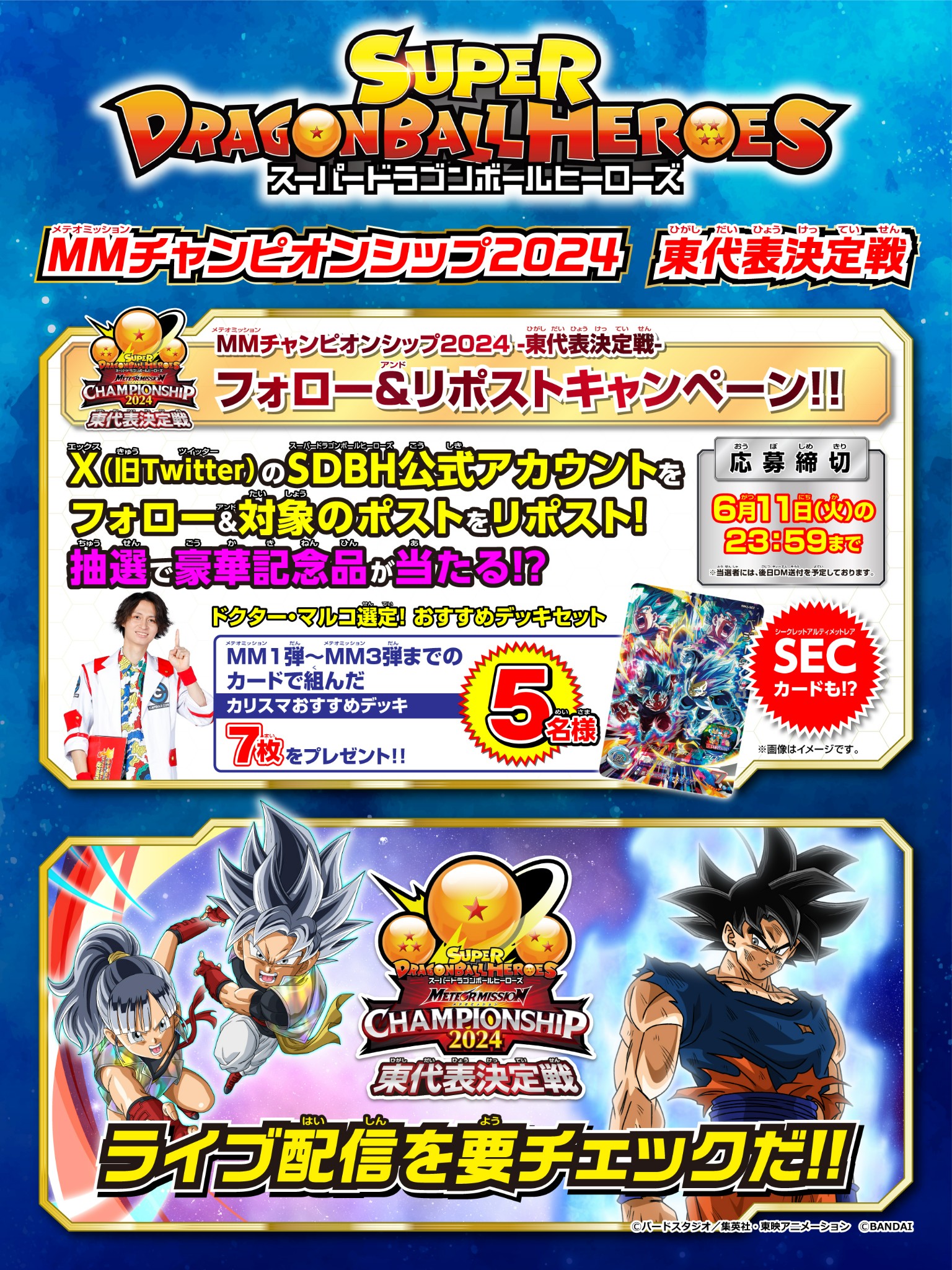スーパードラゴンボールヒーローズ 超ヒーローズ王決定戦キャンペーン　 当選書付き 超ヒーローズ王決定戦2023 決勝大会詳細 - イベント | スーパー