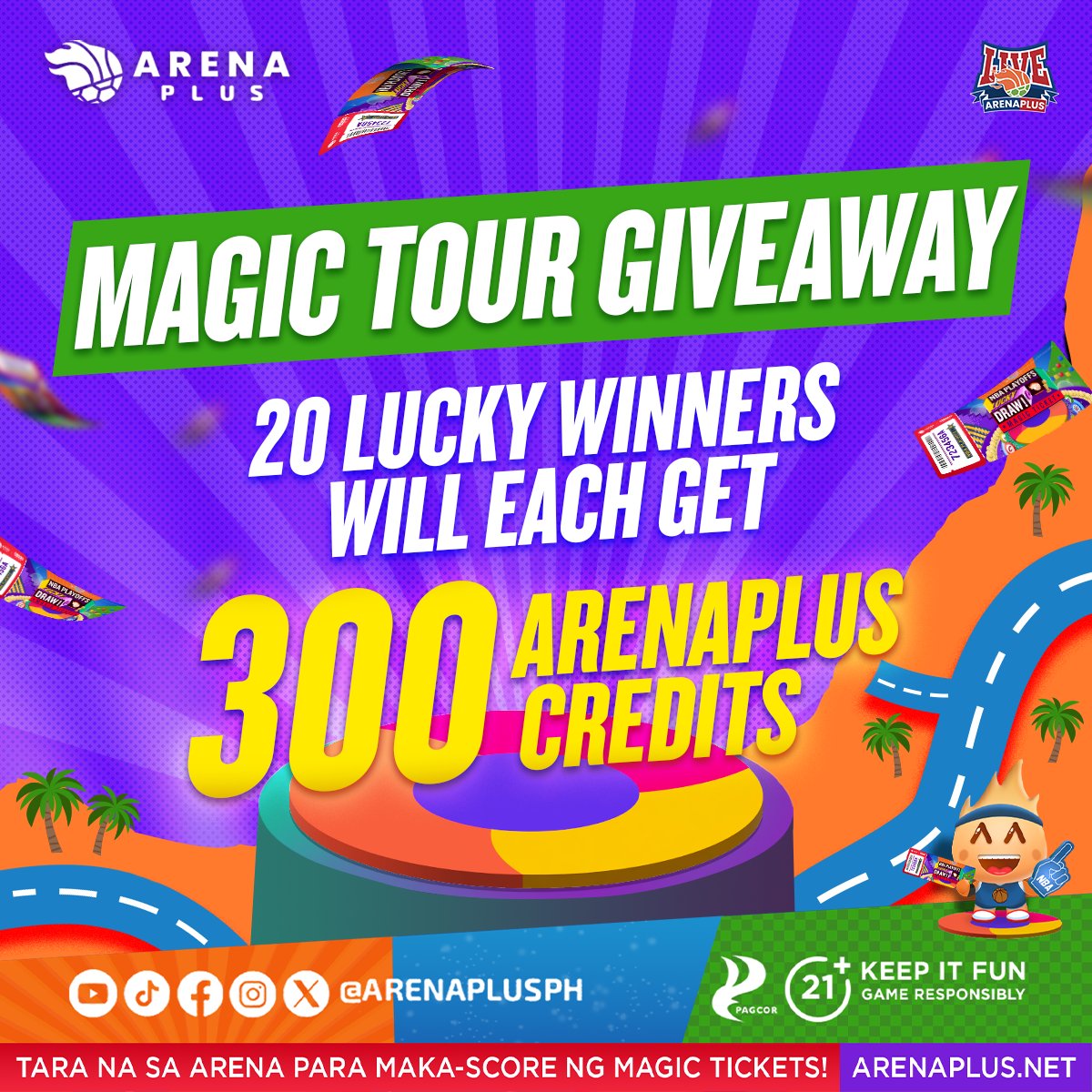 arenaplusph's tweet photo. ‘Wag papahuli sa mga ganap sa Magic Tour. Mas maraming entries, more chances of winning! Di na kailangan pag-isipan pa, sali na!

Paano?
1. Makitambay sa Astig Tropahan community
2.Repost this with hashtag #APMagicTour #APMagicMoments #APMagicSaNBA
3. Tag two (2) ka-Astig https://t.co/MnwrzyYFLF