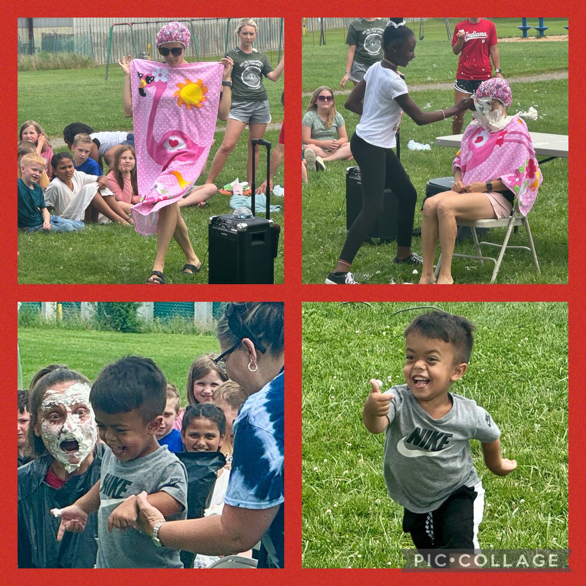 IndianaAreaSD's tweet photo. 🥰We had a ‘sweet’ end to the week at the 2024 Pie in the Face Fundraiser! A huge thank you to all the staff and teachers willing to get pied to raise funds for the BF Outdoor Learning Space !!😳🥧 #proudBFprincipal #BFOLSpieintheface #PieFive🥧🖐🏽 https://t.co/4NYadvBYhM