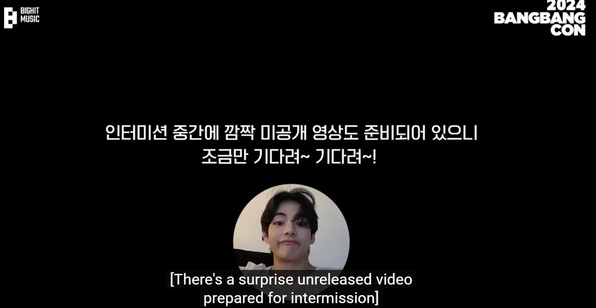 sugadboy's tweet photo. — #BANGBANGCON24

"Hay un vídeo sorpresa inédito preparado para el intervalo." https://t.co/NaDnMvhZqN
