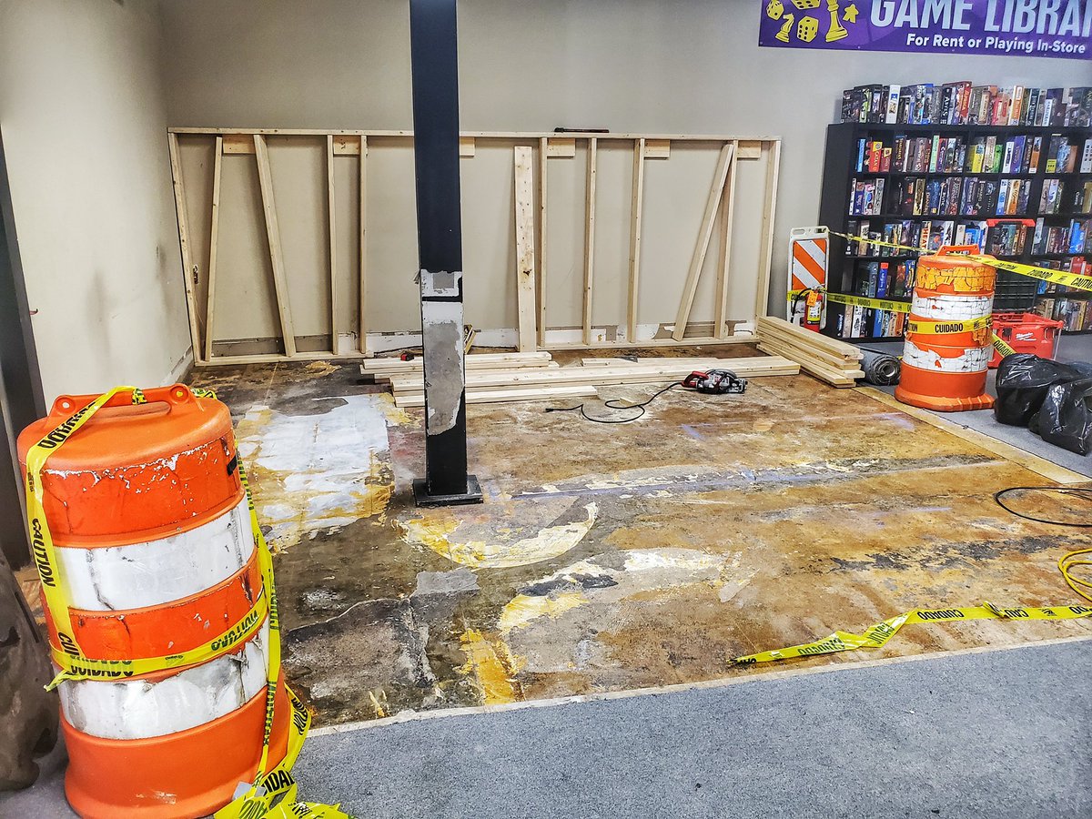 GameMastersPGH's tweet photo. The Coffee/snack bar is moving right along. If you’ve been in the store you’ve seen the progesss but those who haven’t had the chance to stop can check it out here. https://t.co/i0WdtolY6h
