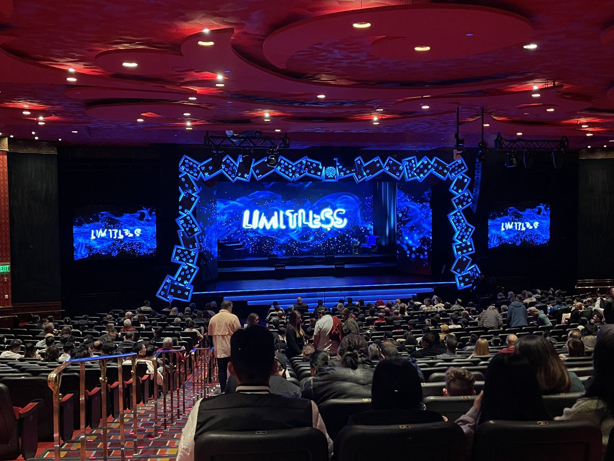 WashburnC's tweet photo. @A_Coaster_Story So glad you decided on Shin Lim. Colin is fantastic too; the pair have such showmanship. 

These were our seats and got to “see” perfectly fine. https://t.co/IrR7hn8Dia