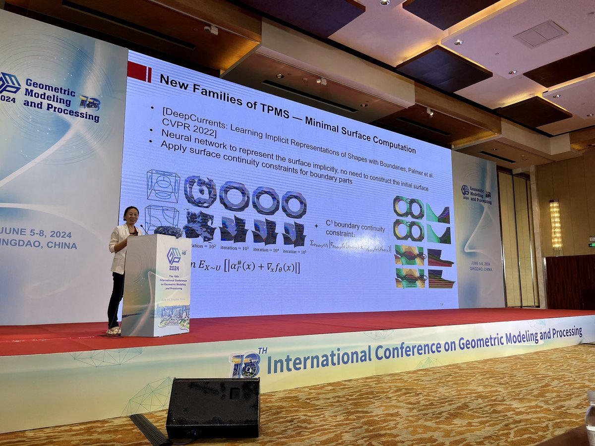 Watching Prof. Lin Lu’s (Shandong U) keynote at GMP and my day is made! Her team used DeepCurrents from my former students David Palmer+<a href="/_DimaSmirnov/">Dima Smirnov</a> and collaborators @agrograndma <a href="/theAlbertChern/">Albert Chern</a> to design materials. Exciting to see when tools actually get adopted (and work?!).