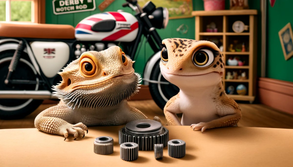 MissyTheDragon's tweet photo. Uh-oh!  The motorcycle has conked out, and we need to get it fixed ASAP! https://t.co/35O0Dyvb6g