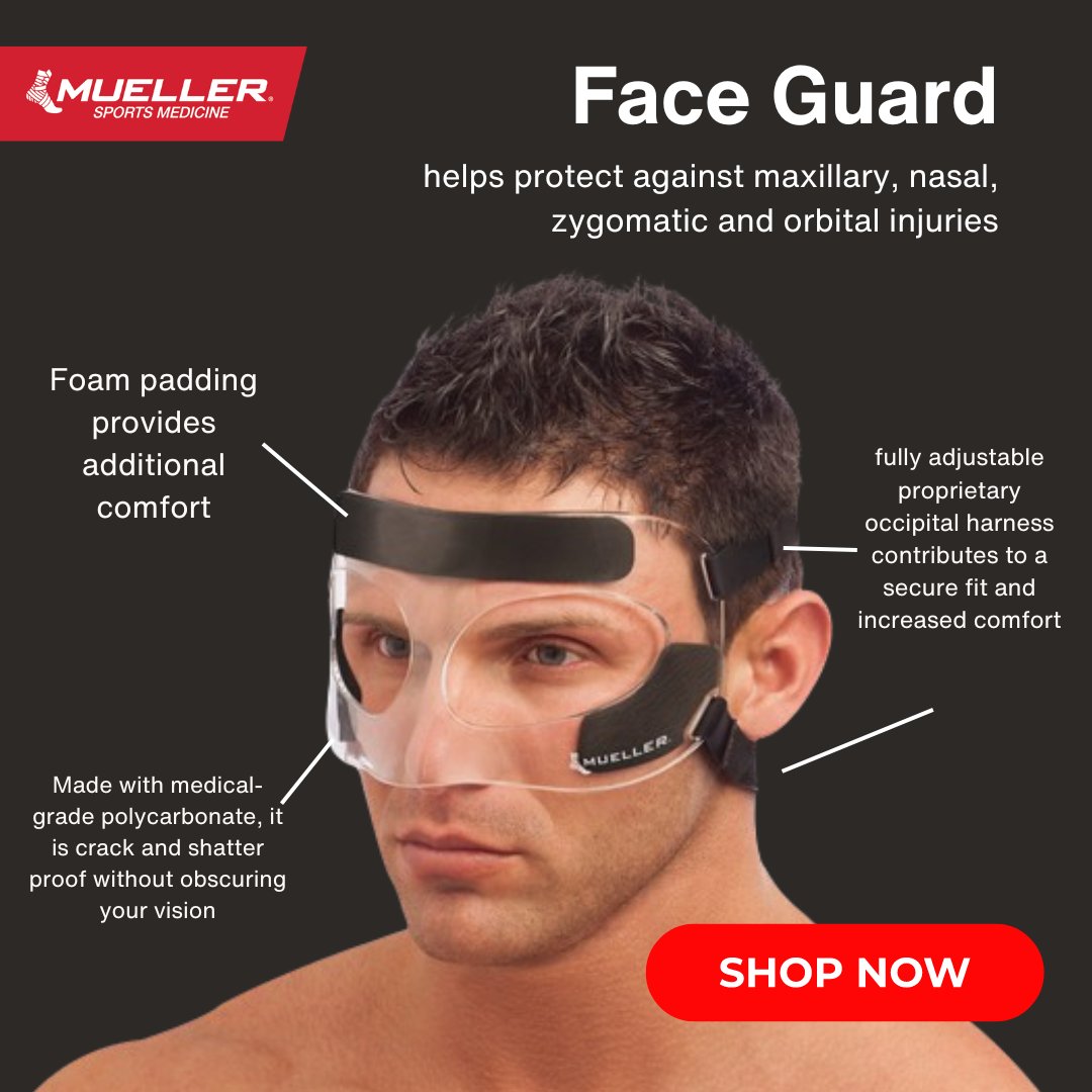 MuellerSportMed's tweet photo. Defend Your Game: Mueller® Face Guard for Unbeatable Protection AND Comfort!
Shop Mueller at https://t.co/jFHiPhrSIl
#shopmueller #teammueller #muellerready #builtinsport #madeforlife https://t.co/rnhR3IcRIE