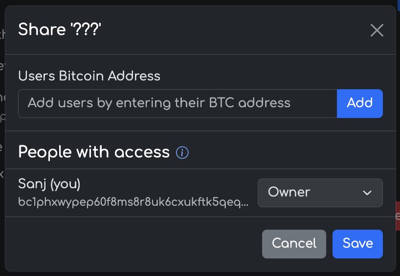 Latest update to GeneratOrd ✅

Collection sharing now live so teams can collaborate on the same project

- Viewer
- Editer
- Owner 

Just input address (payment or taproot) save and you’re good to go