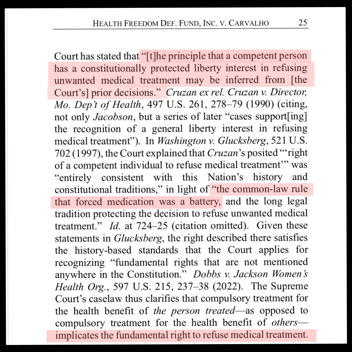 It’s over. This should be the final nail in the coffin for vaccine mandates 

The United States Court of Appeals for the Ninth Circuit has just overturned a lower court decision on the legality of vaccine mandates. 

Case: 22-55908, 06/07/2024, Health Freedom Defense Fund v. Los