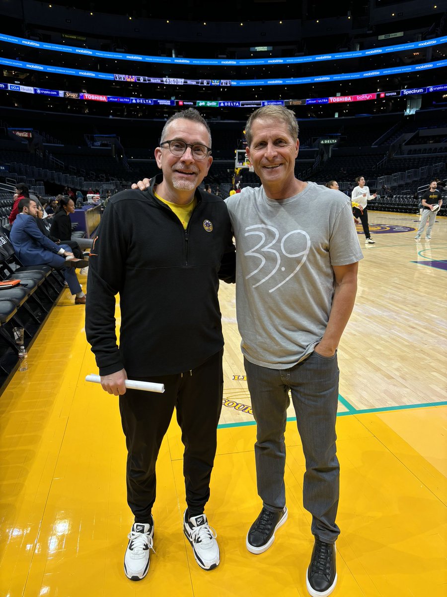 Awesome time at the <a href="/LASparks/">Los Angeles Sparks</a> game and catching up with <a href="/CurtMillerWBB/">Curt Miller</a>!