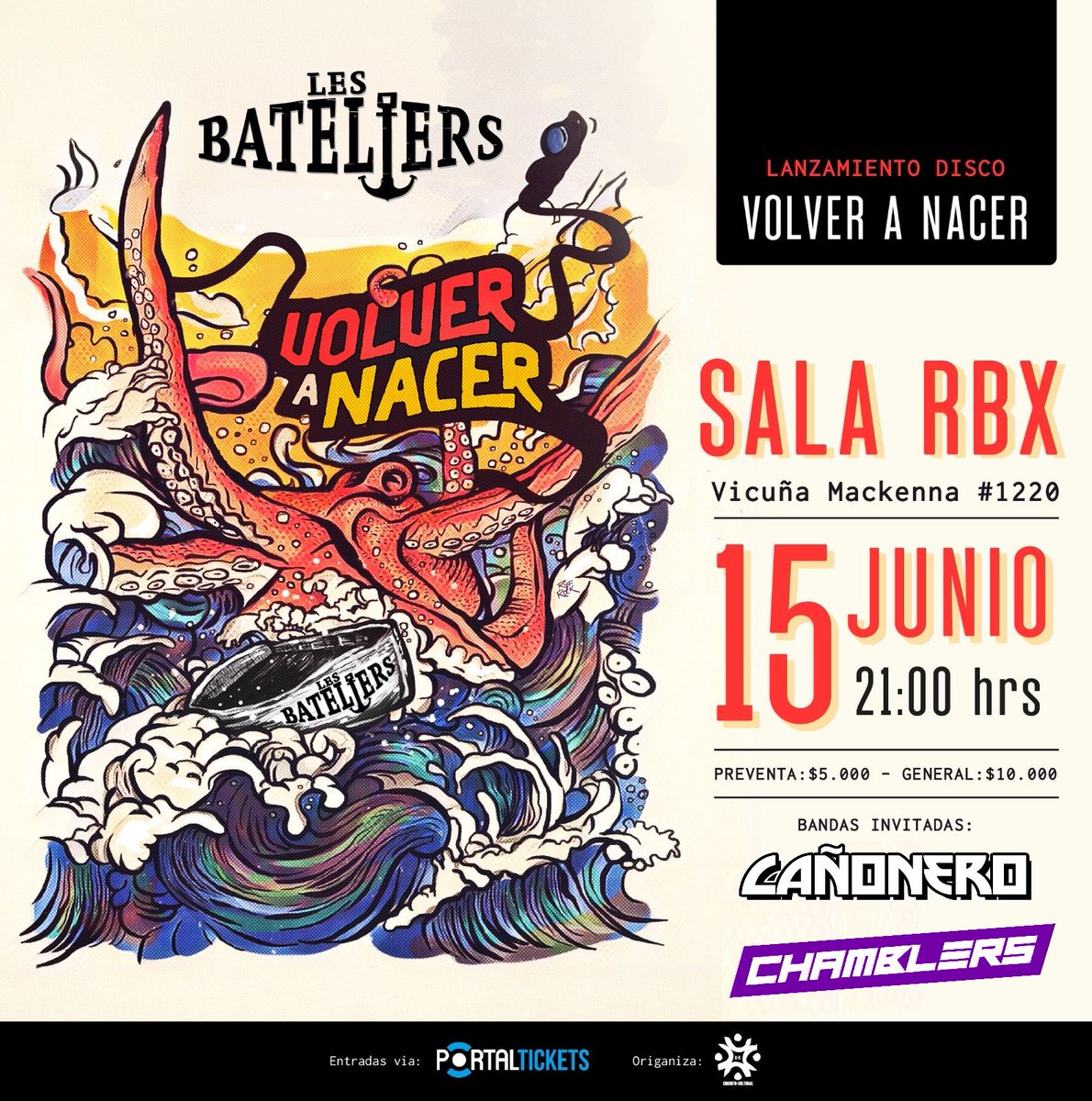 Invitados a próximo Show este 15/6.
Código Chamblers para 50%dcto
Link aqui👇👇
portaldisc.com/evento/lesbate…

#rock #tocatas #Evento #rockandroll