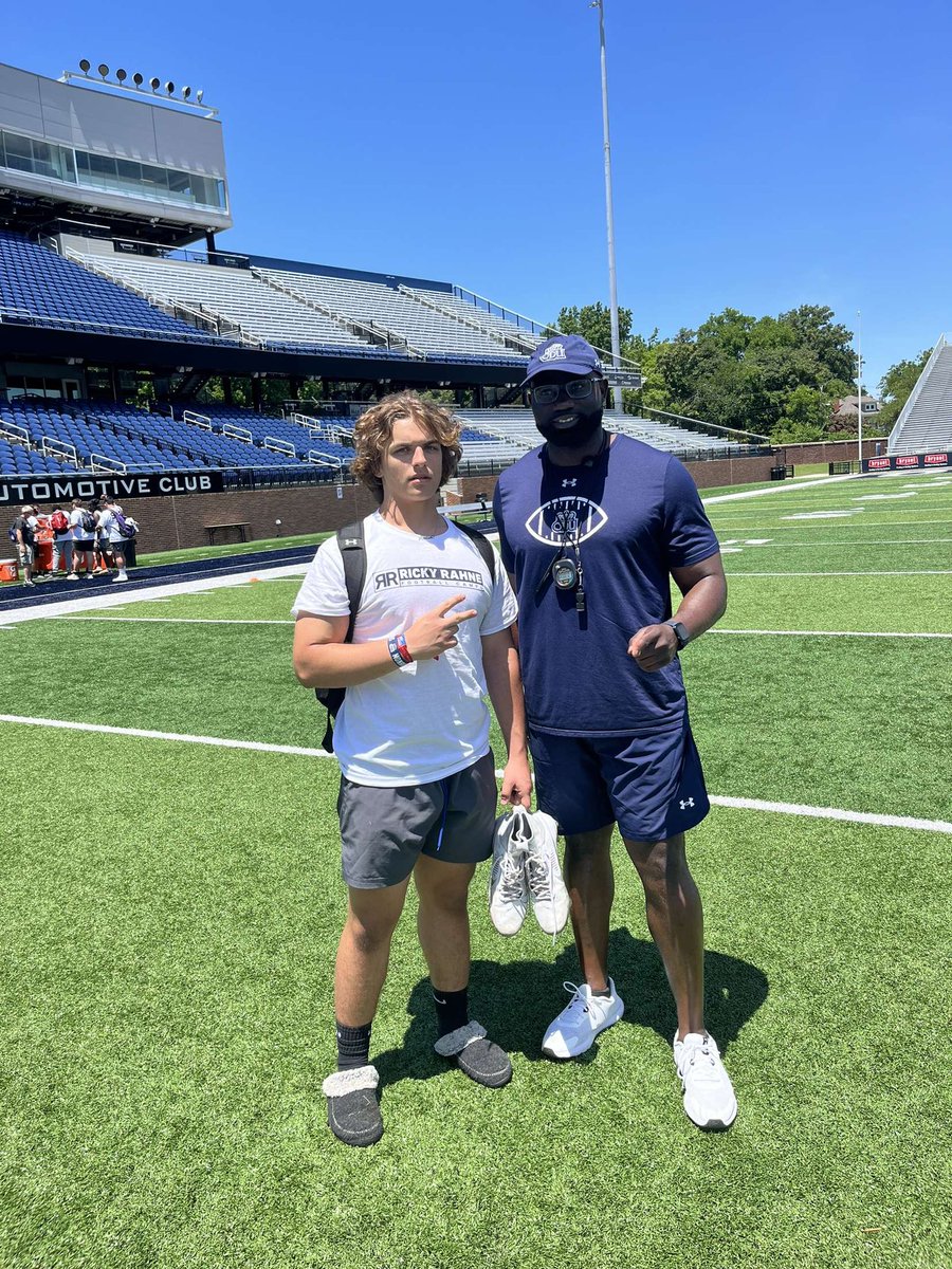 Jacobbush00's tweet photo. Had a great first experience at a college football camp at @ODUFootball 

@RickyRahne @CoachVic_ @donnelllbrown @thehickoryway https://t.co/h0n1JbfywO