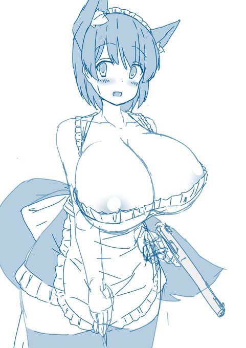 メイド服のオリキャラ。以前からデザインが安定しなかったので、今回はシンプルにしました。 