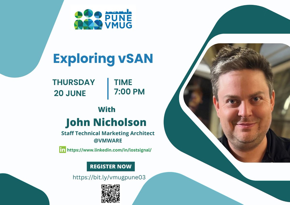 Hello all, we are excited to have our next webinar on vSAN by John Nicholson <a href="/Lost_Signal/">⍼ John Nicholson ⍼</a> Please feel free to register via zoom.us/webinar/regist… link.