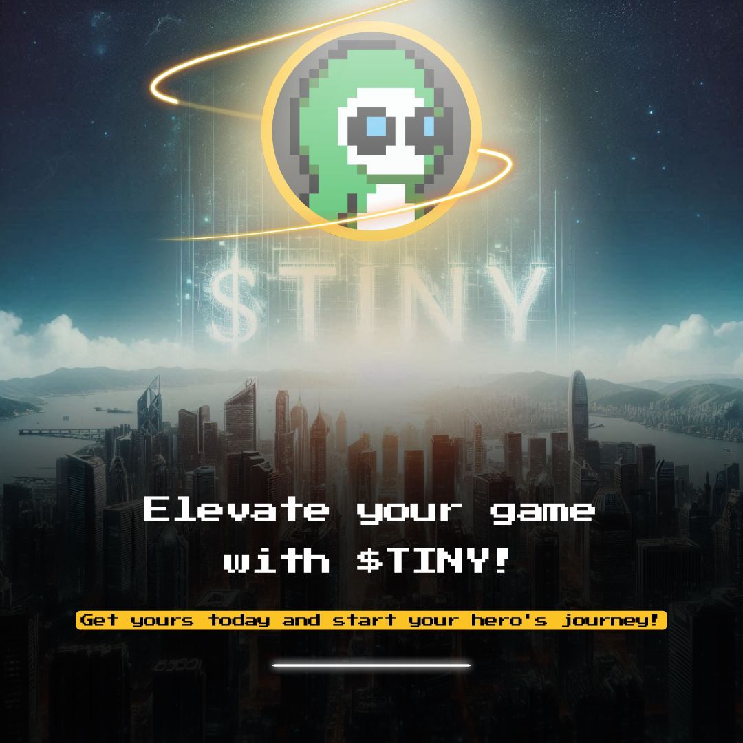 🚀 Discover Adventure with $TINY!

Join the $TINY token journey &amp; unlock exciting rewards. Become a hero in the cosmos today!

buff.ly/3x8F836

CA: D3u7mgroPcbTm62GabAZSLhDS98ybHD9APJLARcdTjXz

Join the crypto revolution with $TINY!

#TinyHeros #CryptoRevolution #JoinNow