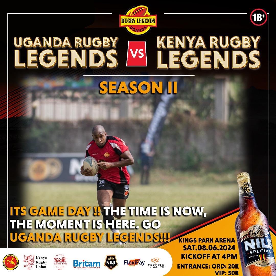 RugbyUGLegends's tweet photo. 🚨 GAME DAY 🚨 

 🇺🇬v 🇰🇪
📍 KPA  
⏰ 4 PM  

#LegendsUnite 
#VisitKPA https://t.co/EKPSbakqDQ