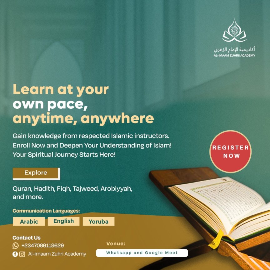 AL-IMAAM ZUHRII ACADEMY
Discover the enriching world of Islamic and Quranic education at AL-IMAAM ZUHRII ACADEMY (AZA).
Admission Open for 1 to 1 Online Islamic Classes