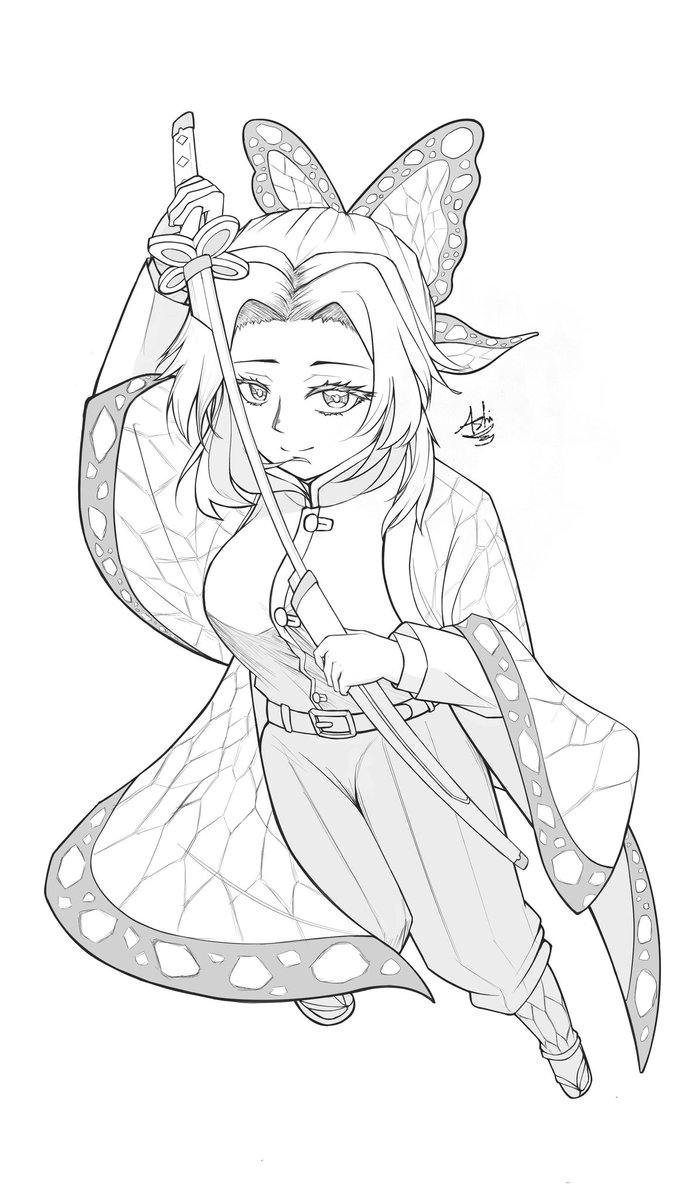 AshidaySuan's tweet photo. Practicing drawing lineart

#sketch #lineart #anime #kimetsunoyaiba #kny #shinobukochou #Kochou https://t.co/7ZMaygaz4L