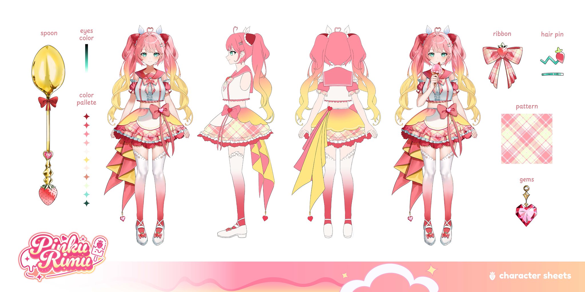 a dash of bright pink and yellow