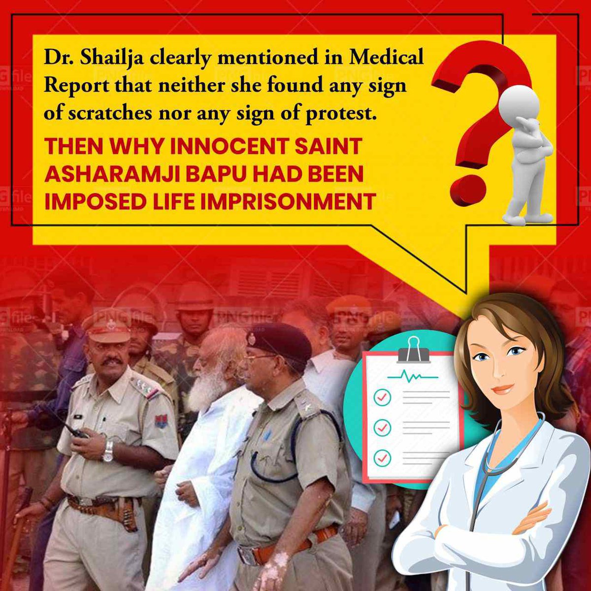 न्याय मिले
संत श्री आशारामजी बापू सनातन संस्कृति को बचाने के लिए एक दिन में चार-चार जगह पर सत्संग प्रवचन के कार्यक्रम करते थे इसी वजह से ईसाई मिशनरियों ने उन्हें जेल कराया। जब बड़े-बड़े गुनहगार छूट रहे हैं तो निर्दोष संत क्यों नहीं?
बापूजी को Human Rights मिलें
#BapujiIsInnocent