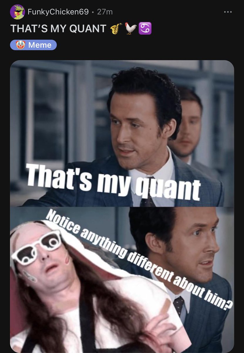 Ngl the memes coming out of <a href="/TheRoaringKitty/">Roaring Kitty</a>’s live stream today are fuckin gold.

The most advanced financial criminals in the world are losing their shit(and their shorts) over this degen. 🤣