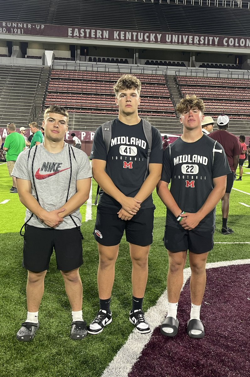 Grateful for the opportunity to compete <a href="/EKUFootball/">EKU Football</a> camp today.  Thanks you <a href="/CoachWatson9/">RASHAD WATSON</a> for the coaching.  My team mates  <a href="/gue_carson/">Carson Gue</a> <a href="/LanceMassey15/">Lance Massey</a> represented Midland too.