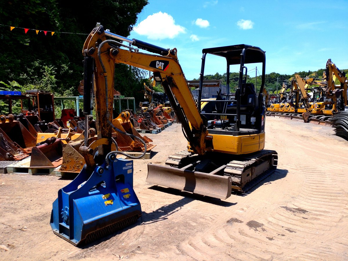 lotuswhite20's tweet image. 草刈りのシーズンですね🌱

＃Caterpillar
＃クサカルゴン
＃TAGUCHI