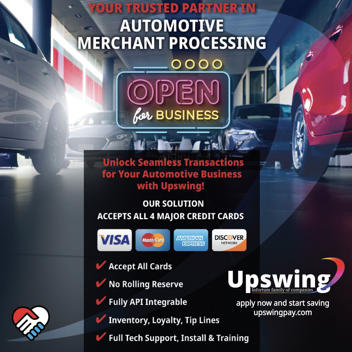 eddypham's tweet image. 💳 Stay approved with UpswingPay! Lower fees and 24/7 live service reps make merchant processing easy. #MerchantProcessing #UpswingPay #eddypham #infortum