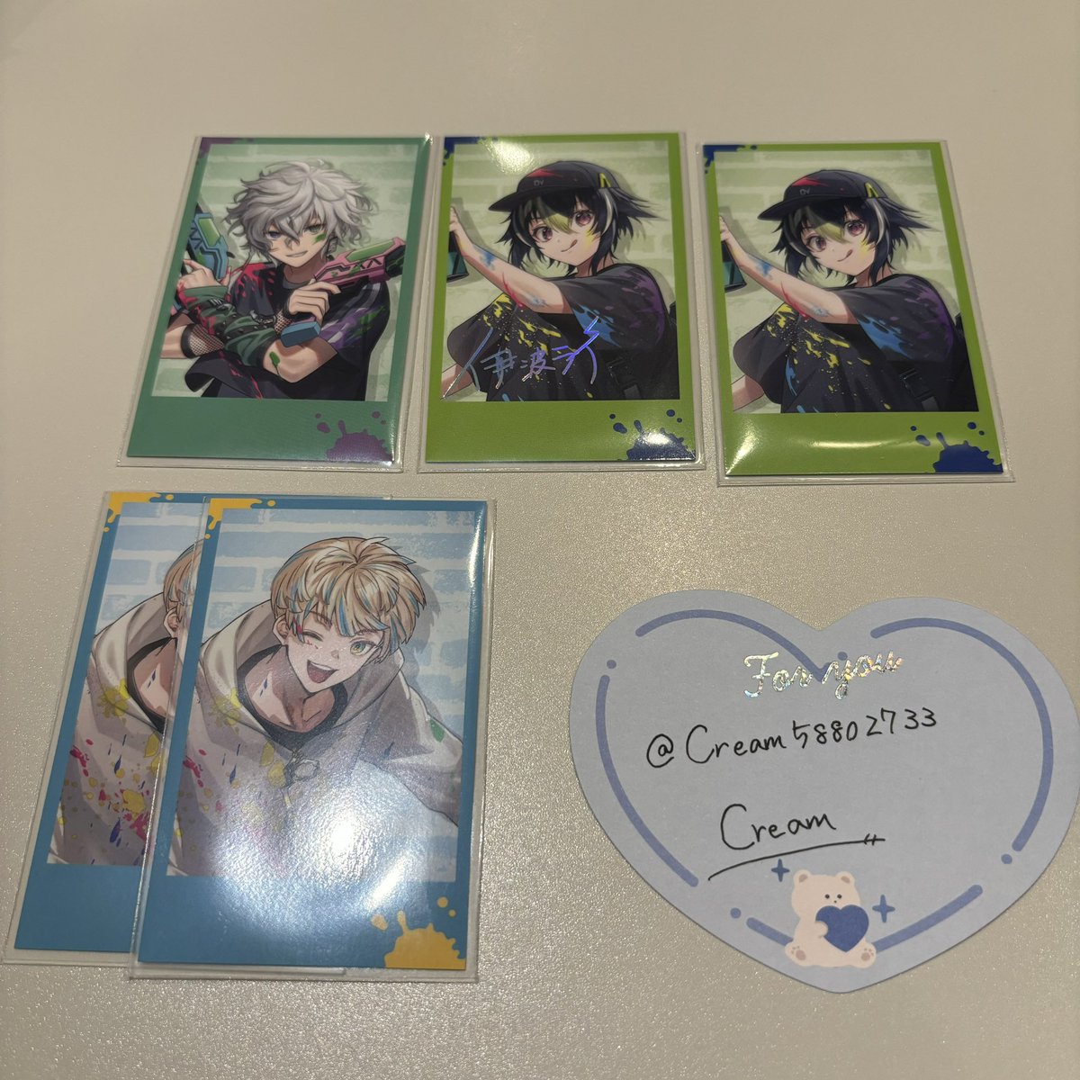 にじさんじ HEROES 1stAnniversary  交換
チェキ風トレーディングカード

譲:🥷🔫 💡 🐝🤣

求:🐙🌟>🍱🦖 🤝
(🍱🦖 🤝は友人分です)
当方複数⇔御相手様1可能です

現在池袋でのお手渡し交換可能です
後日郵送可能

検索からでも気軽にお声がけください🙇‍♀️✨