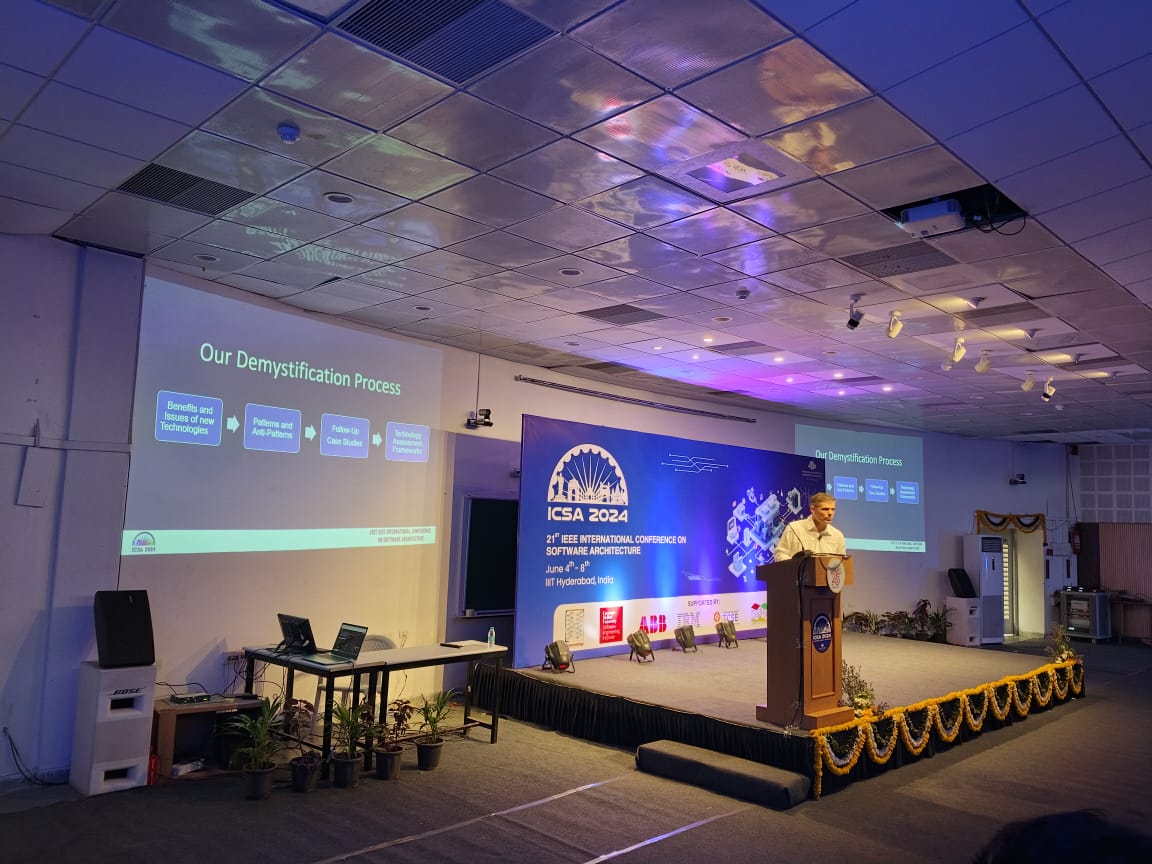 Fantastic Keynote by Davide Taibi on Demystifying Hypes in Cloud-Native Architectures.