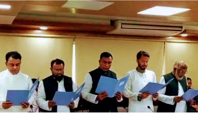সুনামগঞ্জের চার উপজেলার নির্বাচিত জনপ্রতিনিধিদের শপথ গ্রহণ অনুষ্ঠান অনুষ্ঠিত হয়