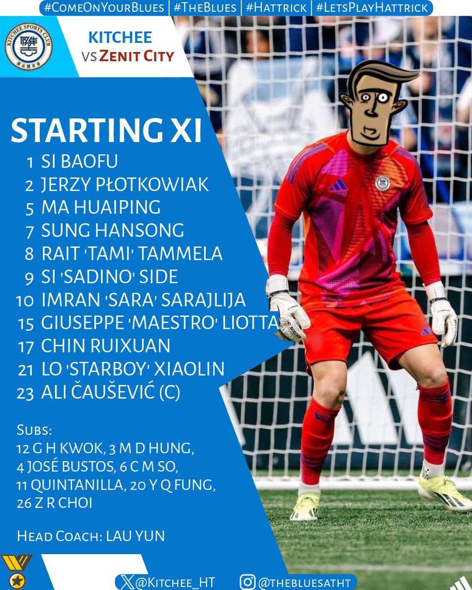Kitchee_HT's tweet image. 🏠 | 𝐒𝐓𝐀𝐑𝐓𝐈𝐍𝐆 𝐗𝐈 | 𝐌𝐃𝟐 | 🔵

The squad from THE BLUES 👊

🆚 Zenit City 1️⃣
🌐 hattrick.org/en/Club/Matche…

#ComeOnYourBlues | #TheBlues | #Hattrick | #LetsPlayHattrick