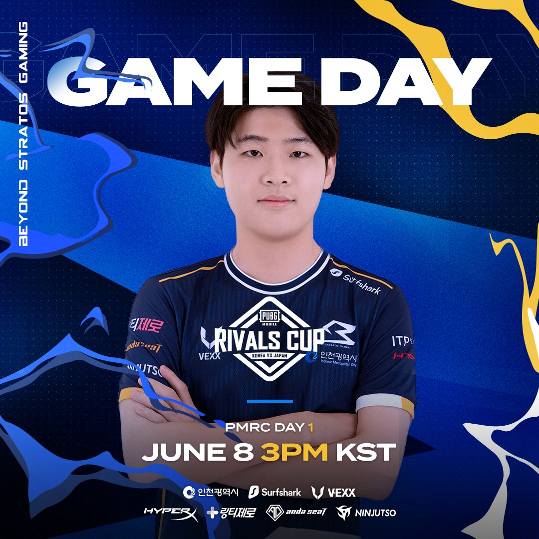 📢  #PUBGMOBILE Match Day
⚔  PMRC 🇰🇷 🇯🇵 DAY 1
📆  15:00 KST 

📌 Presented by #surfshark 
<a href="/surfshark/">Surfshark</a>

#BSGWIN #BEYONDUSLIMIT