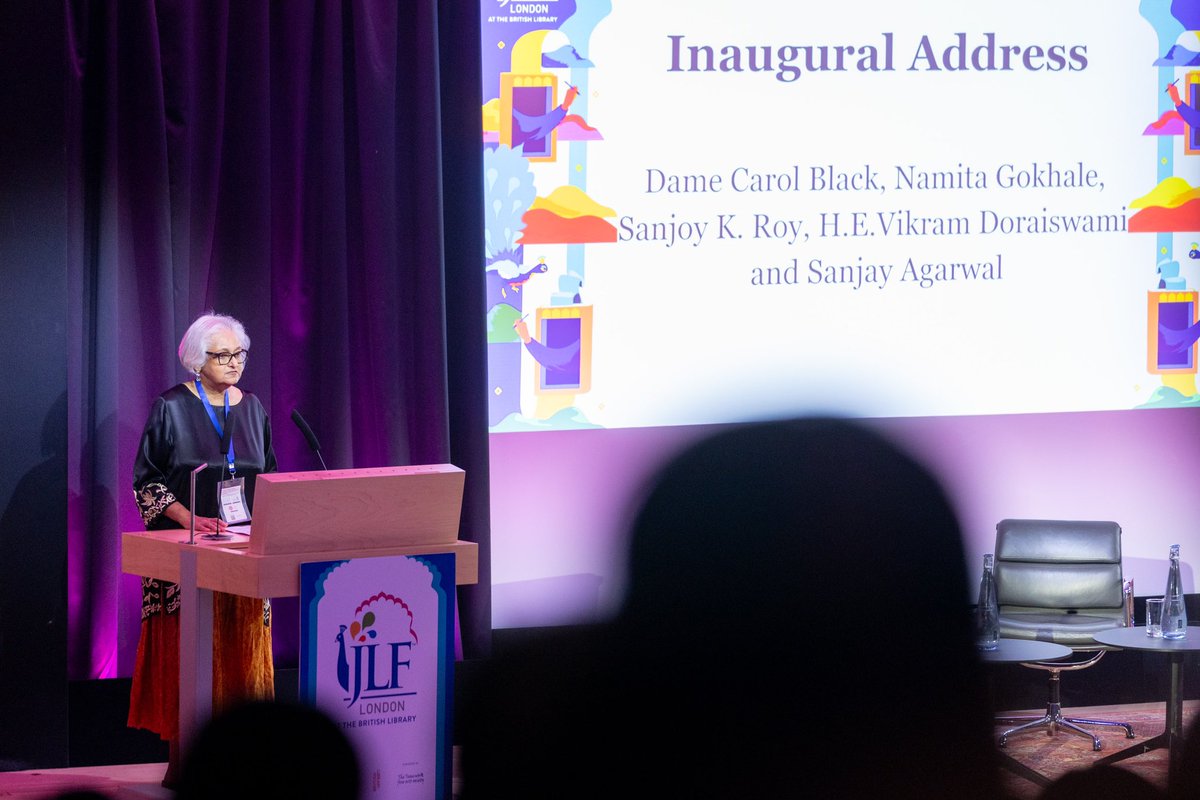 JLFLitfest's tweet photo. The 11th edition of JLF London at the British Library opens in the British capital with addresses by dignitaries and distinguished guests. The next three days hold the powerful promise of enlightening discourse! @DameCarolBlack @NamitaGokhale_ @SanjoyRoyTWA @VDoraiswami https://t.co/QP3ybxV3eI