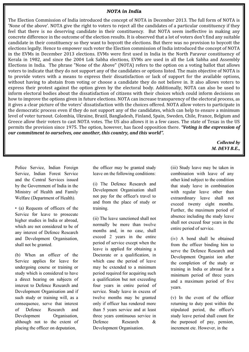 law_murugan's tweet image. THINK LEGAL NEWSLETTER (CONTINUE)
SERVICE RULES OF DRDO
#developmentresearch | #developmentservice | #drdo | #charmuruganlawassociates |