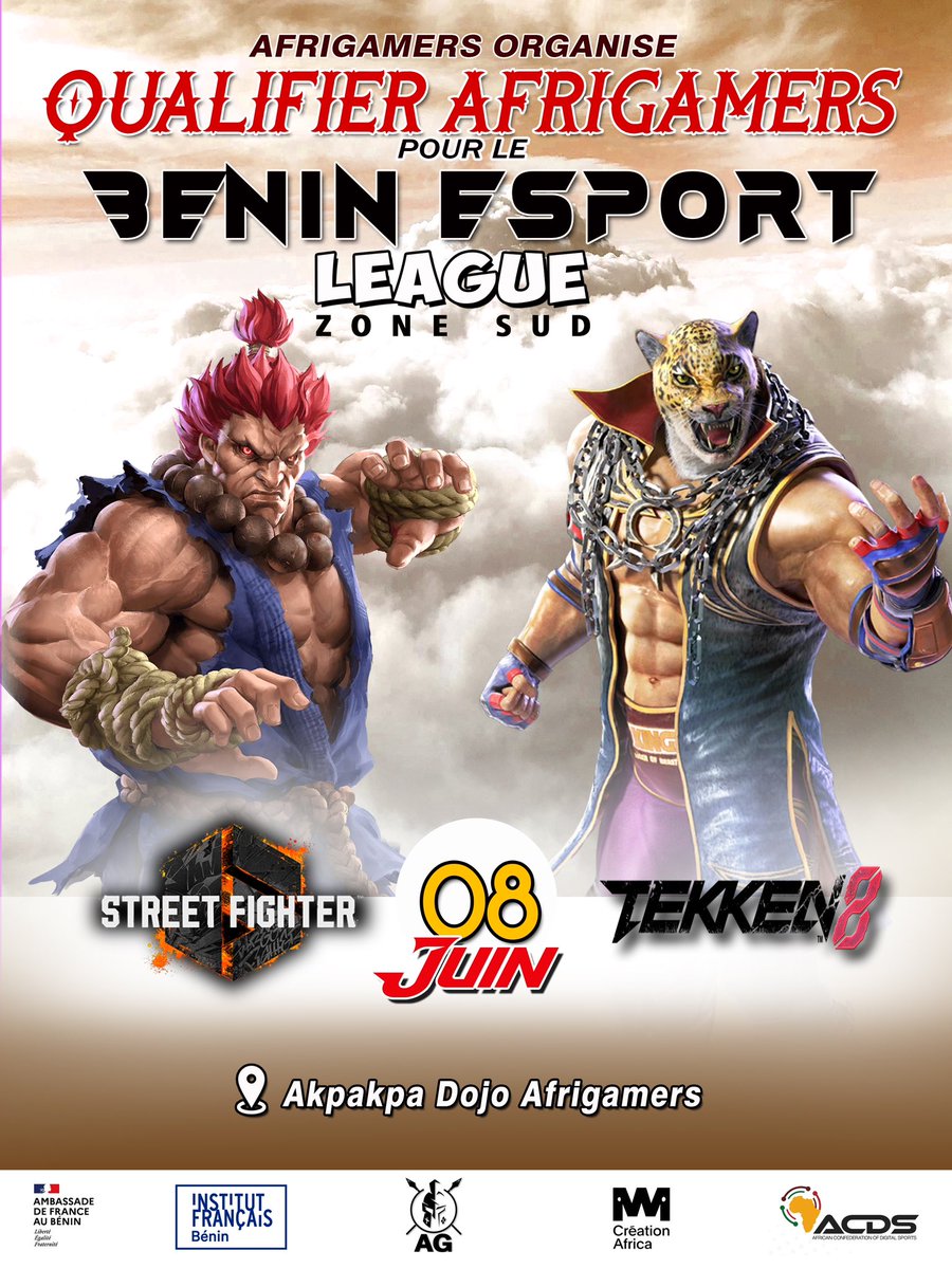 AfriGamers's tweet photo. Les qualifications des joueurs street fighters 6 de l’association afrigamers viennent de débuter. 

Lien du stream : 
https://t.co/SmPndPgdED
@Kayane @CapcomFighters @MTNBenin @celtiisbj @MoovAfricaBenin @Steam @ESportsANews @africancds @iesf_official https://t.co/0gsrP2je8H