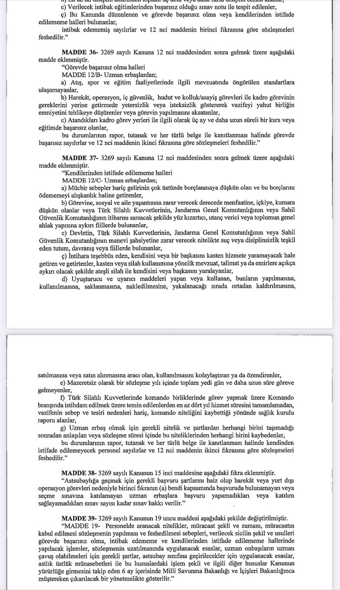 Anayasa Mahkemesinin #UzmanÇavuş’ların kendisinden istifade edilememe sözleşme fesihlerini iptal eden kararında (esas no 2022/4)belirttiği gibi
Anayasa sadece kamu hizmetlerine girmeyi değil Kamu hizmetlerinde bulunmayı/kalmayı da güvence altına almıştır.
Anayasa mahkemesi
