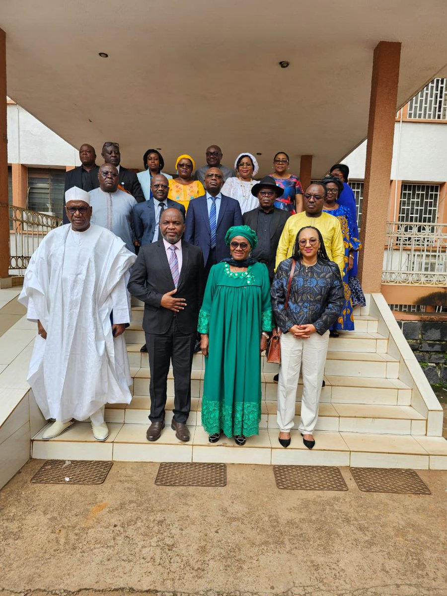 Successful signing of the MOU on a joint action plan between #MINPROFF &amp; UNWOMEN-by H.E. Marie-Thérèse Abena Ondoa &amp; Dr. Dr Maxime Houinato <a href="/MHouinato/">Maxime Houinato</a>. This agreement will foster cooperation btw gov’t of 🇨🇲 &amp; 🇺🇳 on gender equality &amp; gender empowerment of young girls &amp; women.