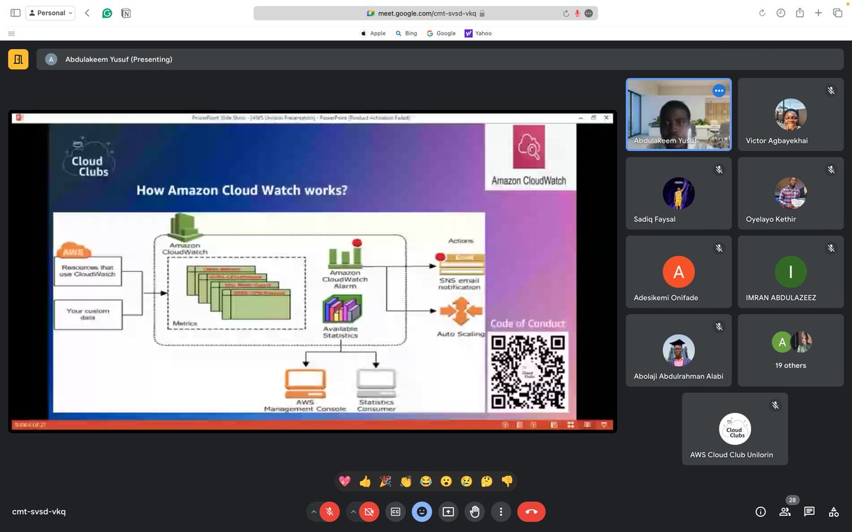 AwsUniloriN's tweet photo. ๐ฅ๐ฅ๐ฅ
WE ARE LIVE
Our bootcamp learning session continues
Wanna learn about Amazon CloudTrail, CloudWatch and AWS config ?
Join now: https://t.co/k7H6aelYHW
#awsccunilorin #aws #cloudclubs #unilorin #cloudbootcamp https://t.co/XUecYm0fDA