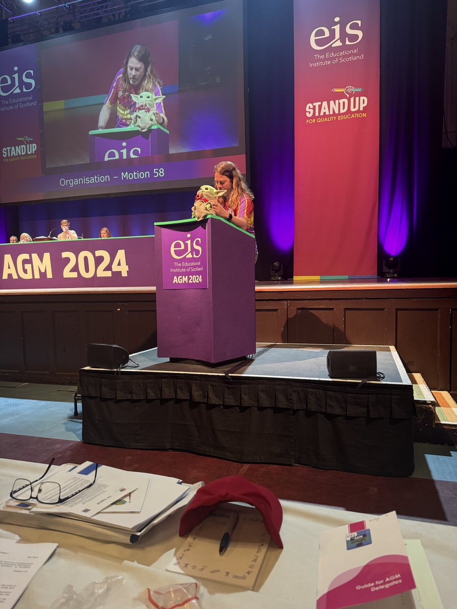 A visit from <a href="/EisGrogu/">EIS Grogu</a> at AGM today 💜