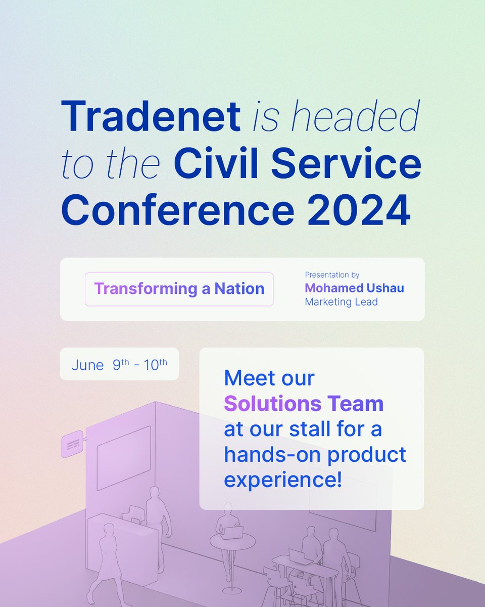 Tradenet is headed to the Civil Service Conference 2024!

Meet our Team at our stall for a hands-on product experience. Don't miss our presentation on digitally transforming Maldivian public service delivery. Come experience the future of Maldivian public services with us!