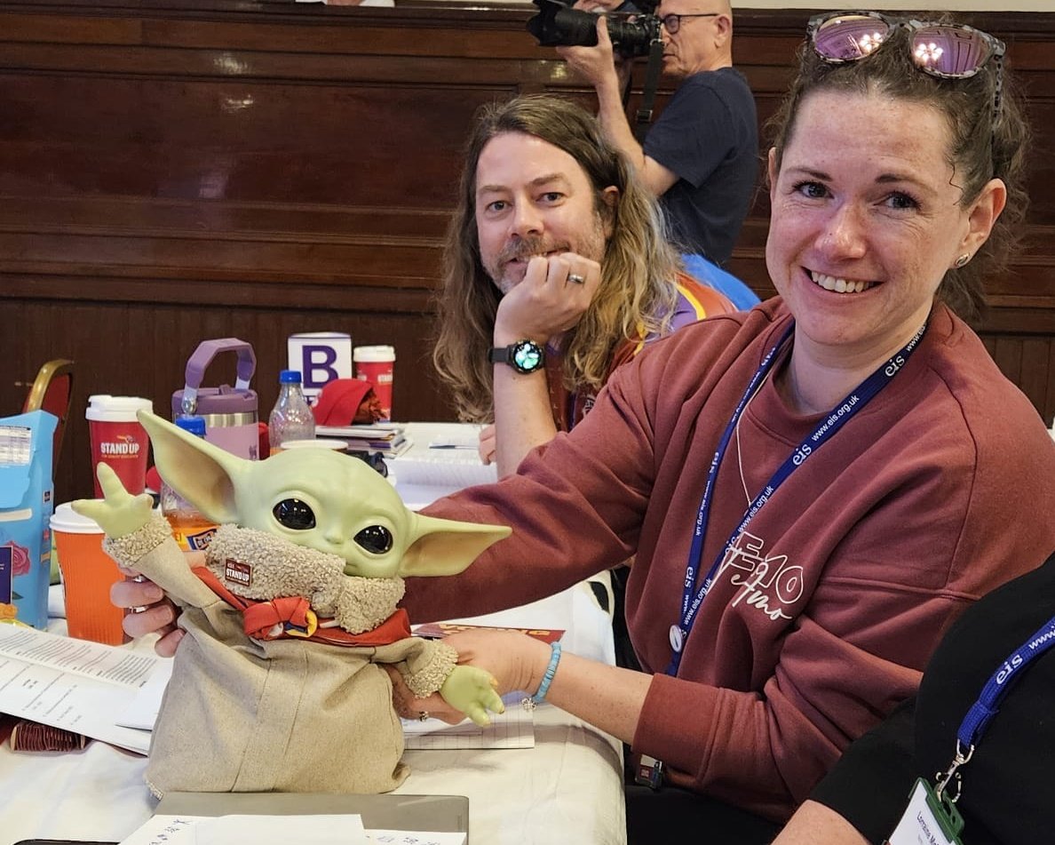 I spoke at #EISAGM24 I was nervous but it was fun and people clapped at the good bits 👏🏼❤ <a href="/EISUnion/">EIS</a>