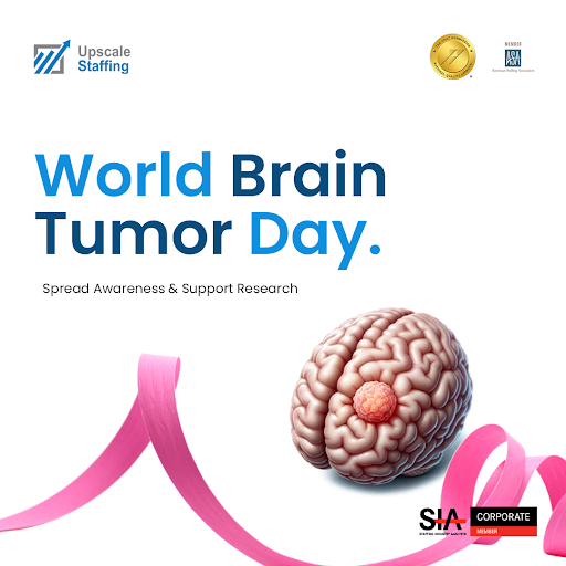 UpscaleStaffing's tweet photo. Join us in observing World Brain Tumor Day. Let's spread awareness and support research efforts for better treatments and cures. 🧠 #BrainTumorDay #HealthAwareness #Healthcare https://t.co/mKtKJGTH5A