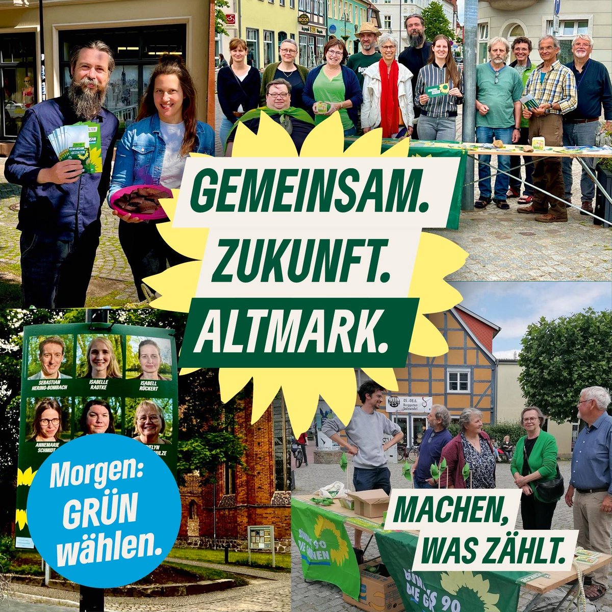 AltmarkGruene's tweet photo. Gehen Sie morgen zur Wahl und entscheiden Sie mit uns gemeinsam über die Zukunft unserer Region. Jeder Stimme zählt! 💚

#DarumGruen #Stendal #Salzwedel #Gardelegen #Seehausen #Osterburg #Bismark #KalbeMilde #Altmarkkreis #LandkreisStendal #MachenWasZaehlt https://t.co/L62SNg3q5o