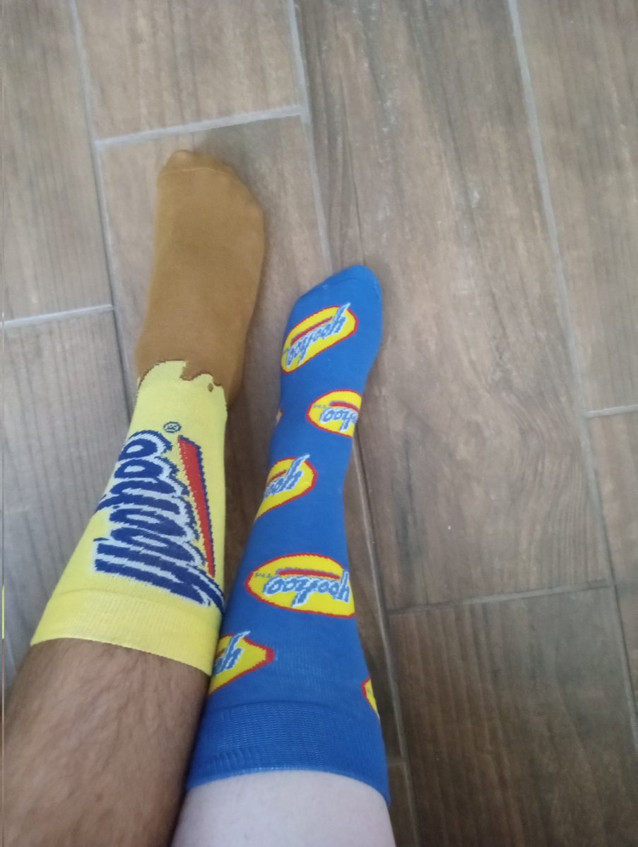 Sorry for being gone, moving companies suck and are just money guzzlers. My computer is arriving today and I'm so excited to start drawing and writing scripts again!

Also have this picture of matching Yoohoo socks