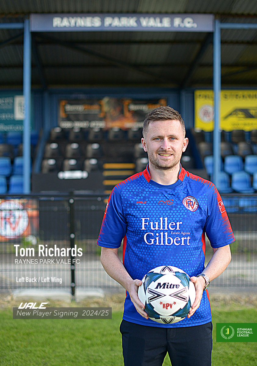 “I know what Tom brings to us, he’s played with two of my four brothers! It’s a huge signing for the club.”
RPV gaffer Josh Gallagher.