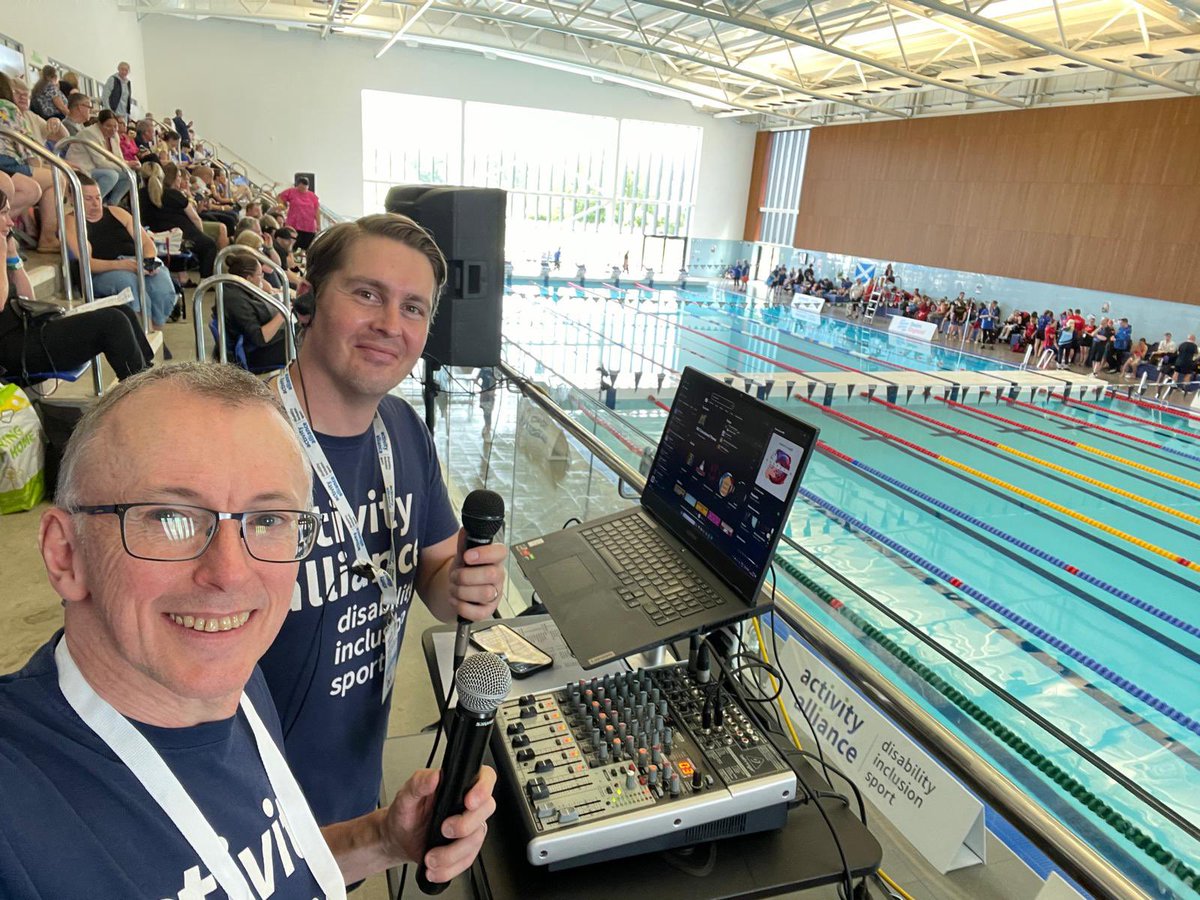 <a href="/PaulNoble8/">Paul Noble MBE</a> and myself are ready for comms! Good luck to all swimmer (and parents and coaches!)  #JuniorSwim24
