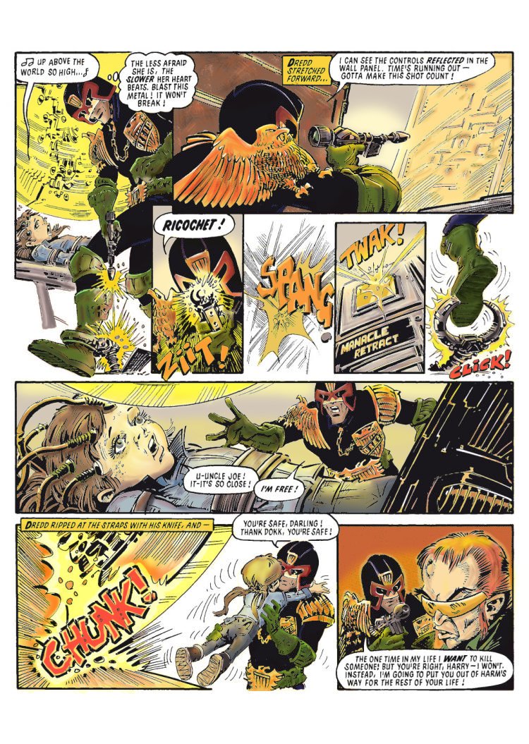 JulianMCarver's tweet photo. Coloring I did on an older Judge Dredd strip! Would love to color @2000ad for real some day!
#judgedredd #judgeanderson #judgedeath #2000ad #megacityone #futureshocks #judgedreddcasefiles https://t.co/2x17YOcUcv